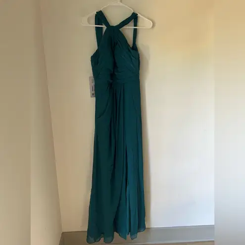 Azazie Formal Evening Gown Dress Green Size A6 NWT Bridesmaid Prom Wedding