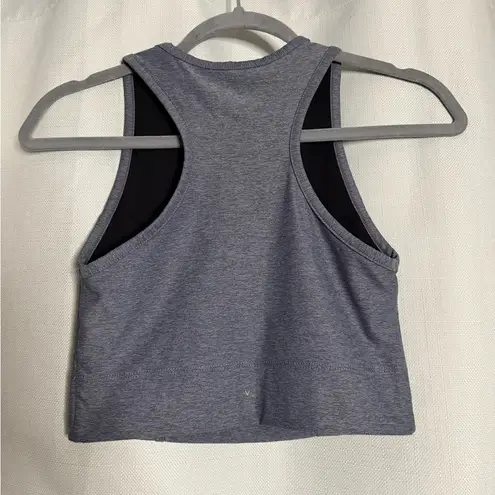 Varley Grey Longline Sports Bra Athletic Crop Top XS