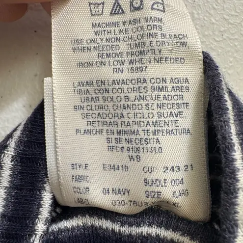 Chic VTG Bobbie Brooks Women XLMock Neck Striped Top USA Nautica fisherman y2k Blue Size undefined