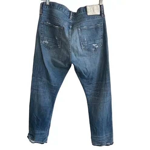 Ron Herman Denim Vintage 101 Distressed Boyfriend Jeans Medium Wash Blue Size 27