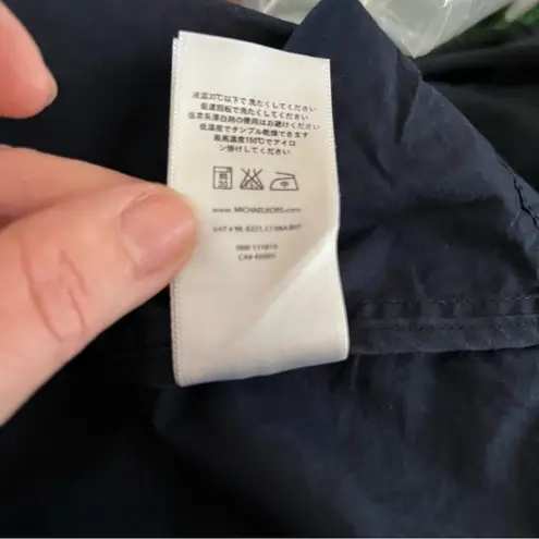 Michael Kors cropped military jacker with chrome hardware, EUC, navy sz PM Blue