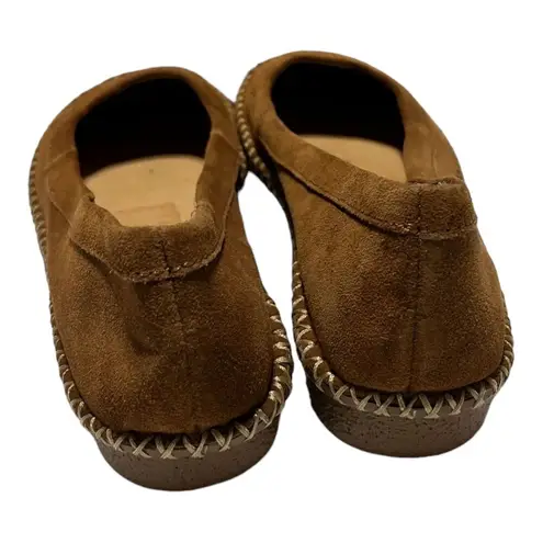Coldwater Creek Walk With Me Brown Suede Leather Moccasin Shoes Ballet Flats 6M