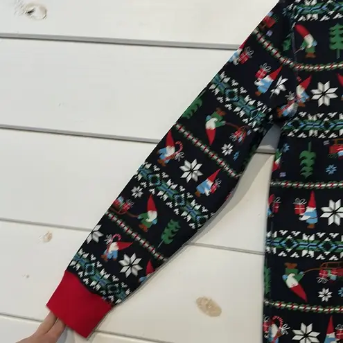 Hanna Andersson Gnome Sweet Gnome Holiday Long John PJ Pajama Set Small NEW Blue