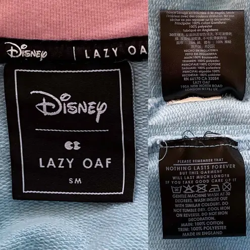Lazy Oaf X Disney Cinderella Sweater Dress Blue Pink Long Sleeve Size Small GUC