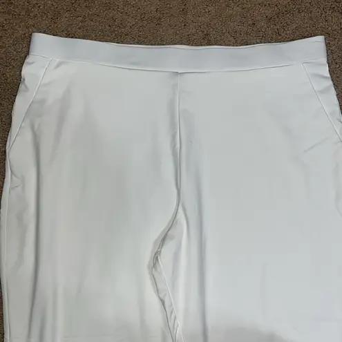 Sympli Zest Capri Signature Stretch Jersey Ankle Zip Pant White 16