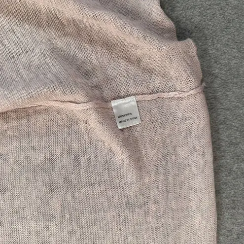 Acrobat Open Front Long Cardigan Size XS Pink Knit Linen Long Sleeve