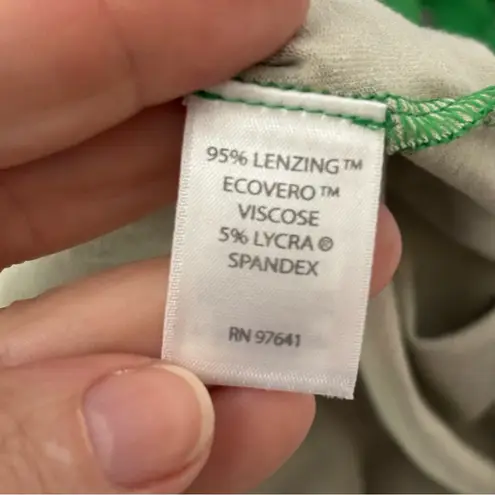 J.Jill WEAREVER XL Split Neck Green Paisley Popover Casual Tunic Blouse Tunic