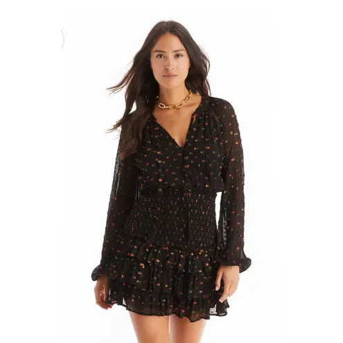 NWOT Allison New York Scarlett Black Metallic Dress Size Large