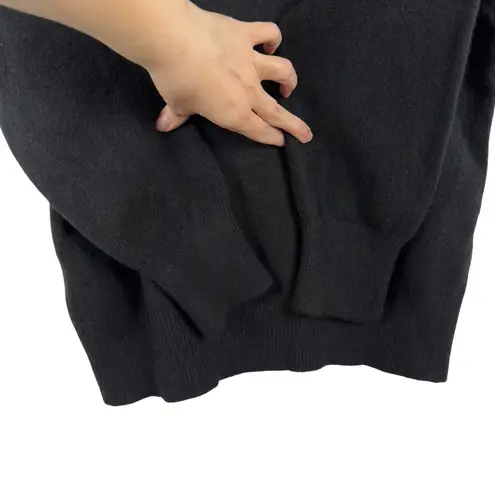 Femme Society Turtleneck Black Sweater Size Medium Minimalist Neutral Roll Neck