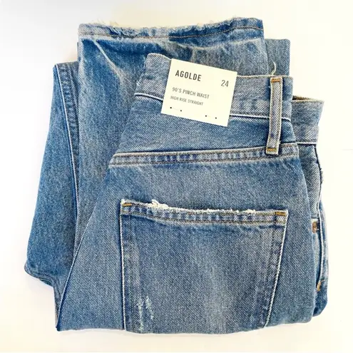 AGOLDE  90's pinch waist high rise in abstract NEW