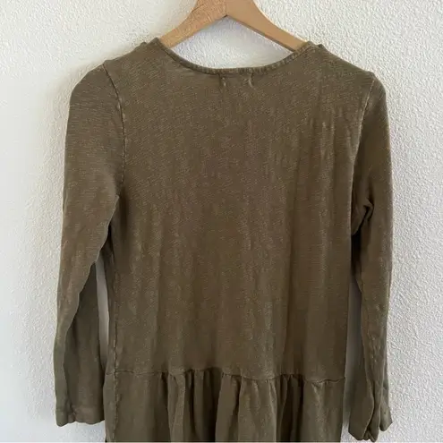 Anthropologie t.La Olive Green Textured Knit Dress Long Sleeve S P Size undefined