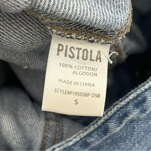 Pistola Grover Denim Jumpsuit Women’s Small Utility Blue Short Sleeve Retro