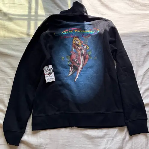 Ed Hardy - DAGGER GIRL ZIP FRONT HOODIE