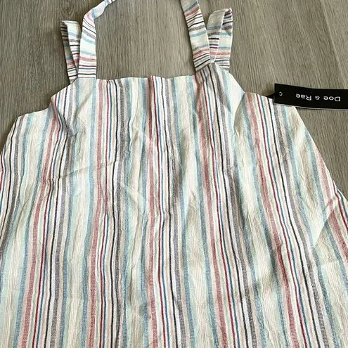 Doe & Rae NWT  Sunkissed Multicolored Stripes Open Back Halter Tank size S