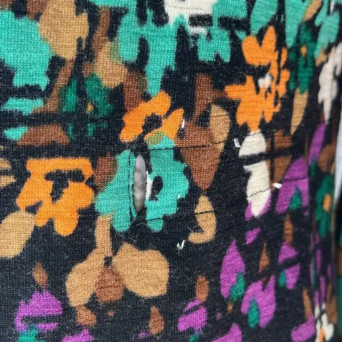 Vintage Japanese Floral Shaket•sz S Black