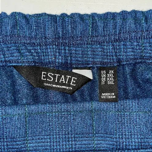 Isaac Mizrahi Estate by Live! NWOT 2X Yarn Dye Plaid Jacquard Straight Leg Pants