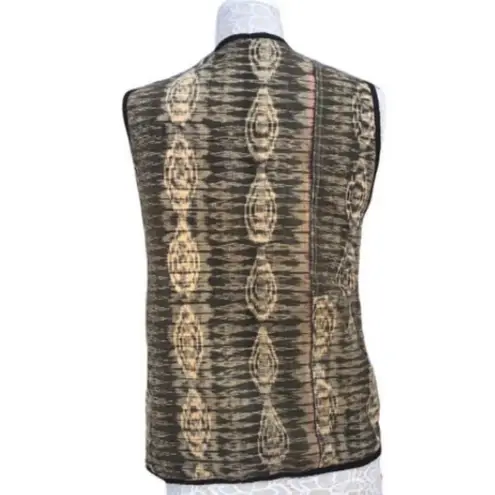 Vintage 70s 80s Reversible Embroidered Vest Western Vibes Open Front Floral sz M Multiple Size M