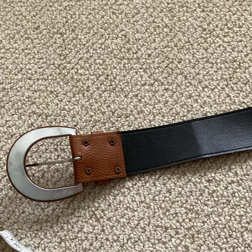 Y2K Faux Snake Skin Belt Thick High Waist Size XS Statement Brown