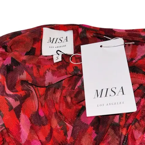 MISA Los Angeles NWT! Iselin Geo Print Mesh Bodycon Dress - Size Small