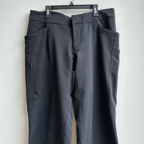 Mountain Hardwear  Black Nylon Hiking Athletic Travel Pants Size 10 Straight Leg