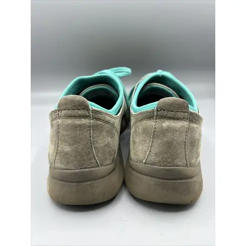 Dansko Women’s Sneakers Sz 39 Elise Gray Turquoise Suede Comfort Casual Walking