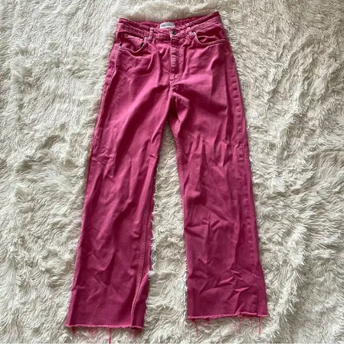 ZARA  wide leg jeans in pink