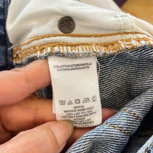 We The Free  Womens Button Fly‎ Distressed Cutoff Denim Skirt Blue Size 27 NWT