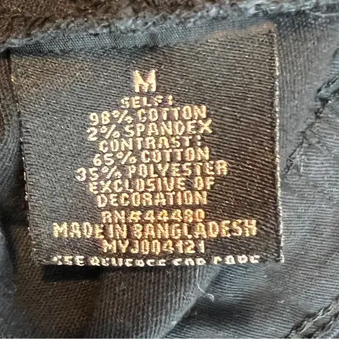 Tinsel Town Size Medium Denim & Sweater Combo Style Button Jacket with H…