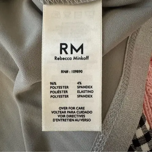 Rebecca Minkoff  Crew Neck Metallic Silver muscle tee tank Top Size M NWT