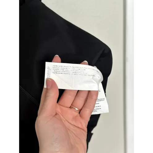 Joseph Ribkoff Sz 12 Black Full Zip Belted Bubble Dress Black Tech Fabric Pocket