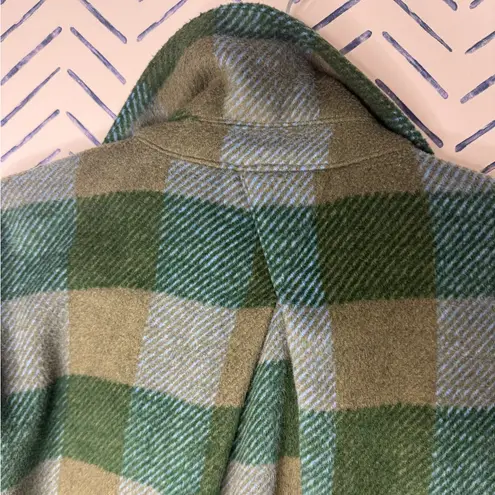 Pilcro Anthropologie Plaid Shacket Jacket Comfy Wool Blend Size Small