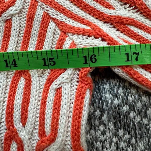 Willow & Clay Orange & Ivory Knit Sweater - Medium