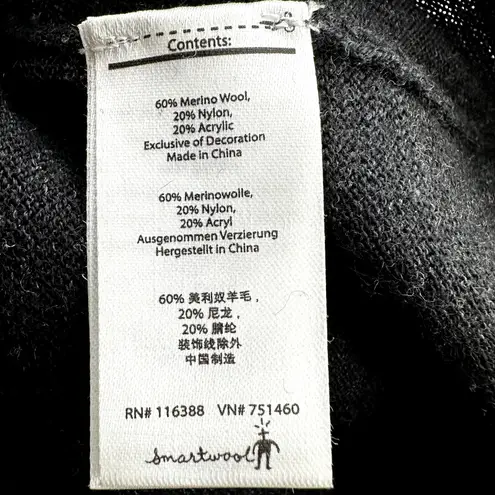 Smartwool Tabaretta Sweater Dress Tunic Elastic Waist Drop Shoulder Black XSmall