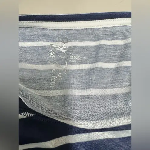 Made for life NWT | Navy & White Striped Boat Neck Long Sleeve Ladies Shirt | XL