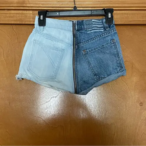 Revice Denim  Yin Yang Two Tone Zip High Rise Jean Shorts Size 25 - Image 8