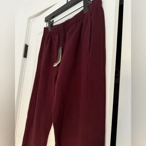 New Monrow Vintage Sweatpants Burgundy Small $135 Purple