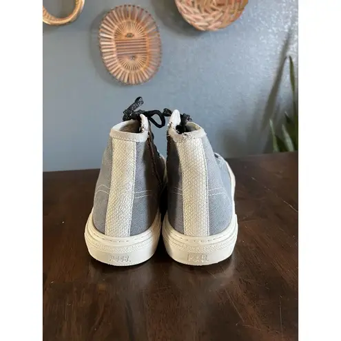 P448 Sally Denim High Top Sneakers Size 40 Side Zip