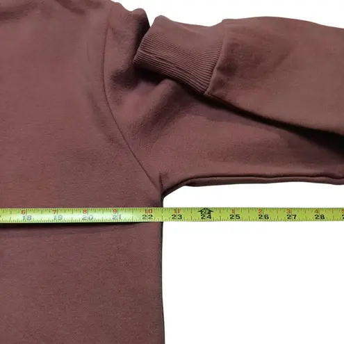 Kangol Crew Neck Crop Sweatshirt Pink Mauve Fleece Size XL New NWT