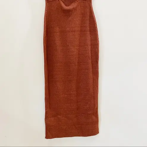 Naadam cashmere and cotton reversible knit dress NEW Brown Size M