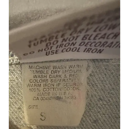 Vintage 90s Hard Rock Cafe Lee Denim Jean Jacket San Francisco Sz S Blue