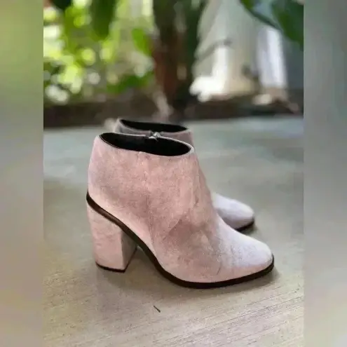 Sol Sana  Taupe/Silver Velvet Booties‎ Size EU 38