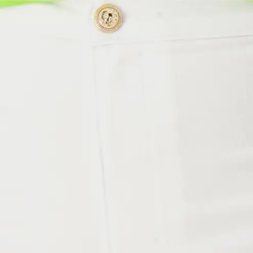 Studio Park x Vanessa Herring White Denim Flare Leg Pants Women's 28W White NWT Size 28