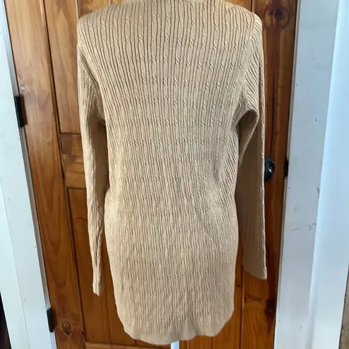 kim rogers  Metallic Gold Open Cardigan Sweater medium NWT Cotton blend