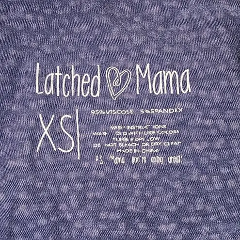 Latched Mama Womens‎ Blue Polka Dot Sleeveless Nursing Shirt Top XS