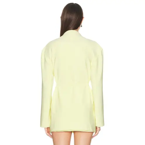 Norma Kamali Oversized Single Breasted Jacket in Butter Yellow Small New blazer