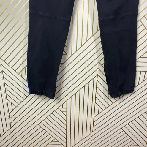 Pam & Gela Leopard Print Racer Stripe Cargo Pants Black Size US 28