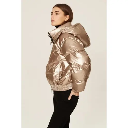 ALLSAINTS  Mika Metallic Puffer Gold Womens Size 4