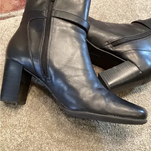 Nine & Co. by Nine West Phillipe Women’s Black heel ankle boots booties size 9