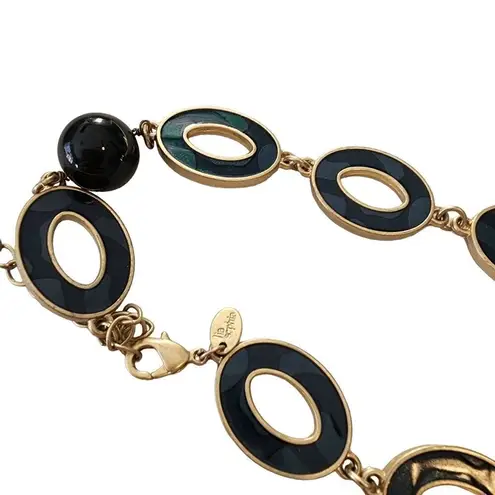 Lia Sophia Morocco Blue, Black, & Gold Necklace