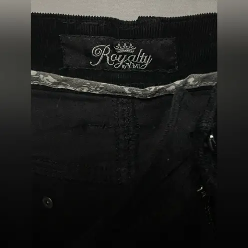 Royalty By YMI Black Corduroy Pants Women's Cotton Stretch Casual Career Sz 14